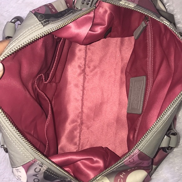 COACH ASHELY SNAP HEAD LARGE SATIN HANDBAG - Picture 6 of 7